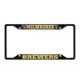 Fan Mats Milwaukee Brewers Metal License Plate Frame Black Finish