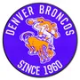 Fan Mats Denver Broncos Roundel Rug - 27In. Diameter
