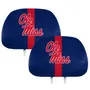 Fan Mats Ole Miss Rebels Printed Head Rest Cover Set - 2 Pieces